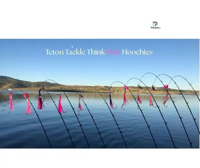 Alt view image 2 of 7 - Squid Fishing Hoochies 10 Pack -Glow Fresh Water Kokanee Salmon Trolling Lures with Pre-Rigged Octopus Hooks - Spinner Blades, Synthetic Skirts Kokanee Hoochies for Salmon Fishing