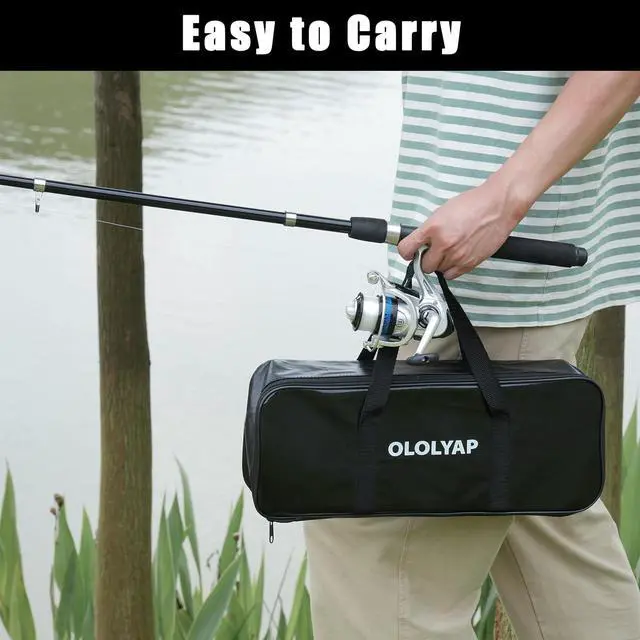 Alt view image 7 of 7 - Fishing Pole Combo Set 6.9ft 2PCS Telescopic Fishing Rod and Reel Combo with Fishing Pliers and Lip Gripper Collapsible Fishing Rod and Reel Kits for Bass