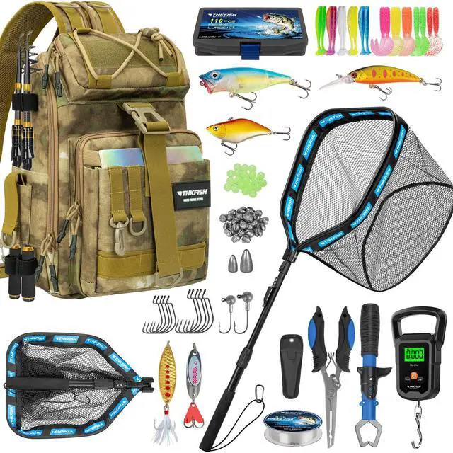 Main image of Telescoping Fishing Rod and Reel Combo with Backpack, Carbon Fiber Travel Fishing Pole Spinning Reel Kit with Fishing Lures, Fishing Tools Kit for Men