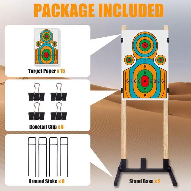 Alt view image 5 of 6 - Adjustable Target Stand Base for Paper Shooting Targets