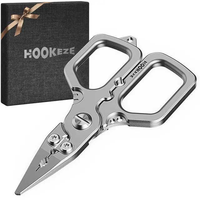 Main image of Titanium Fishing Pliers, 4.1" Saltwater Resistant Fishing Scissors,Tungsten Cutters, Knot Tying Tool with Lanyard, Split Ring Hook Remover, Gifts for Men