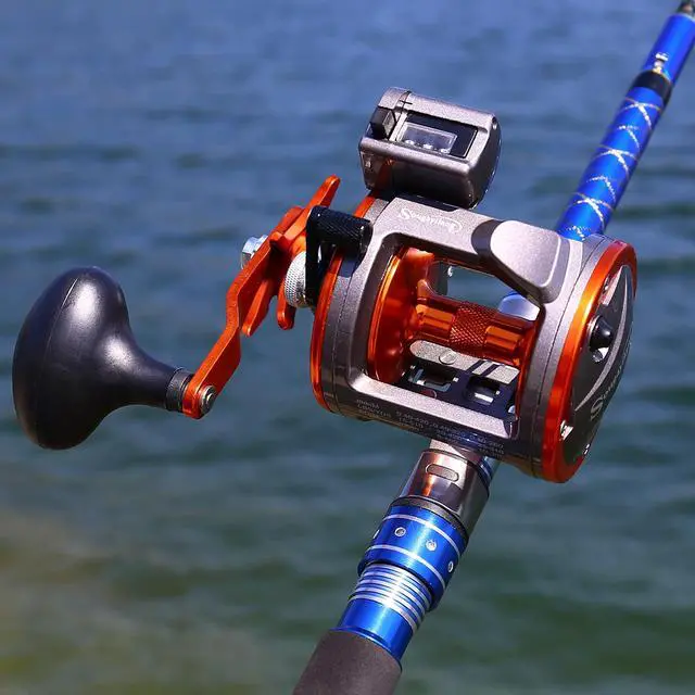 Alt view image 6 of 7 - Line Counter Trolling Reel Conventional Level Wind Fishing Reel