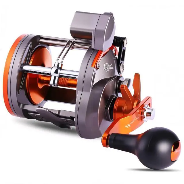 Alt view image 2 of 7 - Line Counter Trolling Reel Conventional Level Wind Fishing Reel