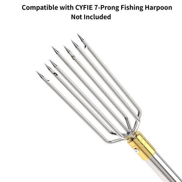 Alt view image 5 of 7 - Retractable Fishing Gaff, 4.8/6.6/7.8/9.4/16.4ft Telescopic Fishing Gaff with 8mm Screw, Capable for Fish Gig Spear Harpoon Hook, Ice and Saltwater Fishing Gaff Pole for Hunting Fish Frog Mole