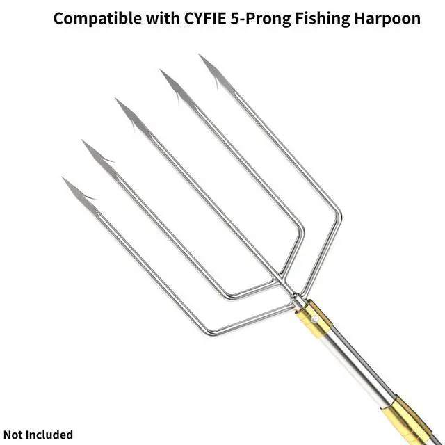 Alt view image 6 of 7 - Retractable Fishing Gaff, 4.8/6.6/7.8/9.4/16.4ft Telescopic Fishing Gaff with 8mm Screw, Capable for Fish Gig Spear Harpoon Hook, Ice and Saltwater Fishing Gaff Pole for Hunting Fish Frog Mole