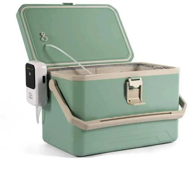 Main image of Fishing Cooler 11QT/15QT Live Bait Cooler with 4000mAh Rechargeable Aerator for Fishing,Bait Bucket for Live Fish Shrimp,Portable Minnow Bucket for Boat Outdoors
