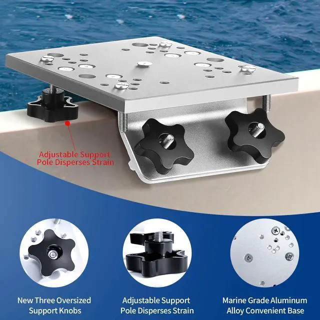 Alt view image 2 of 7 - Universal Aluminum Downrigger Bracket for Boat Track System Lund Sport Track,Versatrack Track,Ranger Track,Sport Systems,Downrigger Mount Fishing Accessories