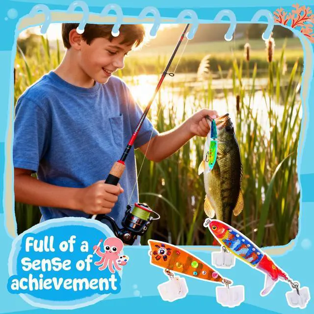 Alt view image 6 of 7 - DIY Fishing Lure Kit - Kid-Friendly Lure Making kit Customizing Lures, Includes Paint & Brushes, Perfect Fishing Gifts and Crafts for Kids, Tackle Box Must-Have (10PCS)