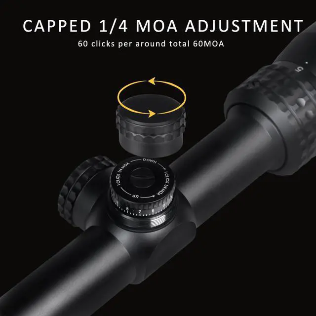 Alt view image 6 of 7 - Rifle Scope for Hunting and Shooting, 3-9x40/3-9x50/4-12x44/1-4x24 Standard Crosshair/Fiber Illuminated Reticle, SFP Riflescope Durable, Dust-Proof, Shockproof,Waterproof, Fogproof