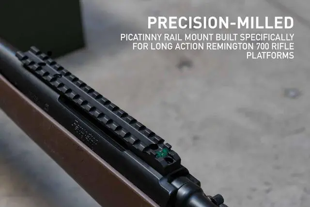 Alt view image 6 of 7 - Picatinny Rail Mount for Remington 700 Rifles with Integrated Level Bubble | Long Action