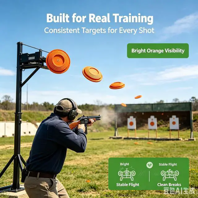Alt view image 3 of 6 - Clay Pigeons, 108-Pack, 108mm Standard Trap and Skeet Clay Targets | Biodegradable Eco-Friendly Shattering Disc High-Visibility Orange Targets for Skeet & Trap Shooting