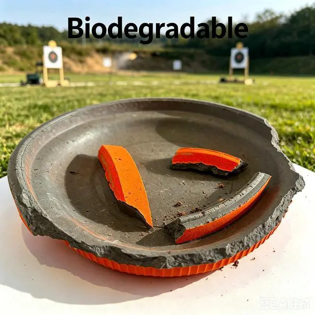 Alt view image 5 of 6 - Clay Pigeons, 108-Pack, 108mm Standard Trap and Skeet Clay Targets | Biodegradable Eco-Friendly Shattering Disc High-Visibility Orange Targets for Skeet & Trap Shooting