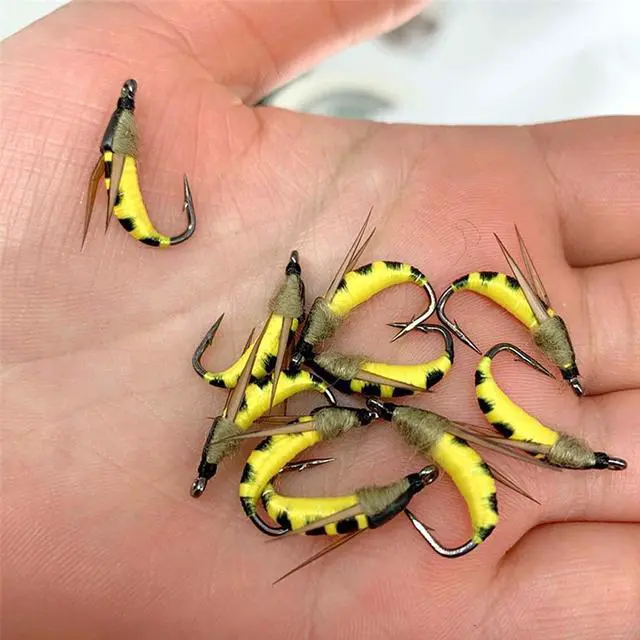 Alt view image 5 of 7 - OutdoorFishing Fly Fishing Flies Kit Fly Assortment Trout Bass Fishing with Fly Box, 33/48/72/100/114/148pcs with Dry/Wet Flies, Nymphs, Streamers, Popper