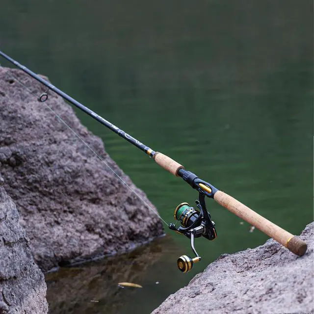 Alt view image 6 of 6 - 7 Fishing Rod and Reel Spinning Combo, 2 Piece Fishing Rod, Size 4000 Reel, Right/Left Handle Position, Suitable for Inshore Fishing