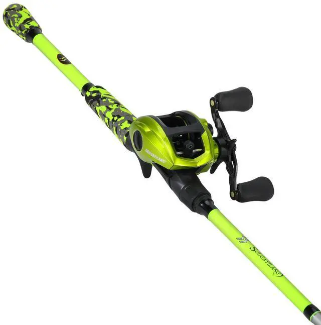 Main image of Baitcaster Combo IM7 Graphite M/MH 2-Piece Travel Rod, 6.3:1 High-Speed Reel,18LB Drag for Bass, Catfish, Trout, Panfish