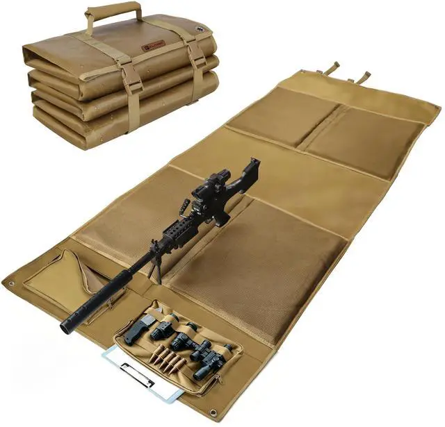 Main image of Shooting Mat, Tactical Prone Padded Shooting Mats, with 2 Pockets & Molle Webbings & Bipod Holder, Extra Large Non-Slip Waterproof Foldable Pad Blanket for Long Range Rifle Shooting Hunting