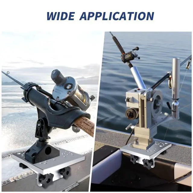 Alt view image 6 of 6 - Universal Aluminum Downrigger Bracket for Boat Track System Lund Sport Track,Versatrack Track,Ranger Track,Sport Systems,Downrigger Mount Fishing Accessories