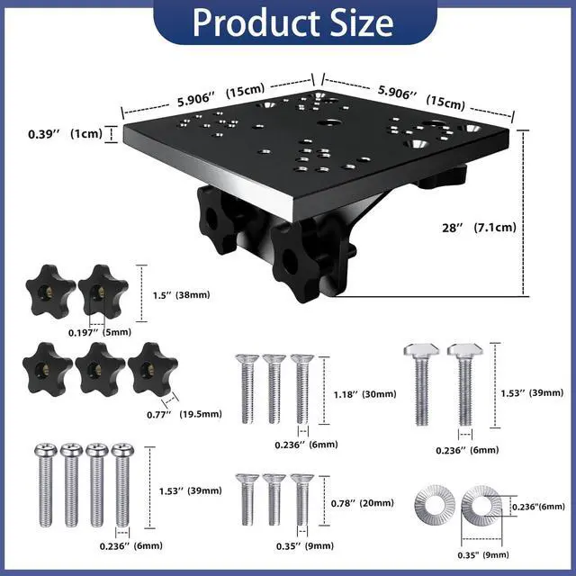 Alt view image 2 of 7 - Universal Aluminum Downrigger Bracket for Boat Track System Lund Sport Track,Versatrack Track,Ranger Track,Sport Systems,Downrigger Mount Fishing Accessories