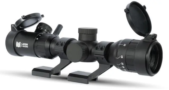 Main image of Ladon 2-8x32 MPVO Rifle Scope with AO Adjustable Objective and Offset Scope Mount