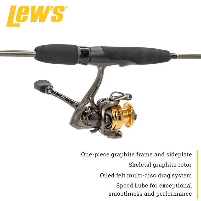 Alt view image 3 of 7 - Lews Laser Lite Spinning Reel and Fishing Rod Combo