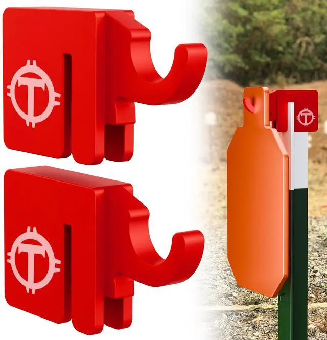Main image of T Post Target HangerEasy Assembly T Post Target Holder,Metal T Post Target Hook/Stand Gread for Gong or Shooting Stand,Quick, Tool-Free Installation