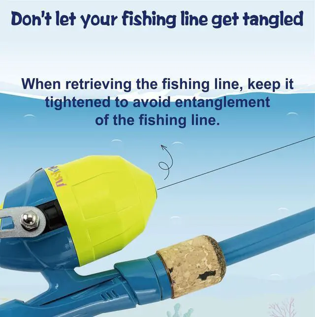 Alt view image 5 of 7 - Kids Rod Set, Kids Fishing Rod and Reel Combo and Fishing Net Tackle Box with Fishing Lure Hook and Bag for Girls Beginners, Kids, Youth Anglers