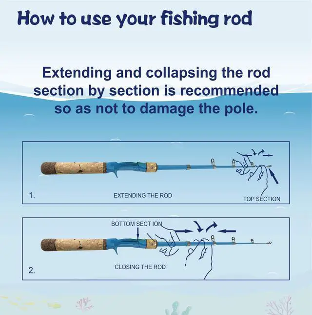 Alt view image 6 of 7 - Kids Rod Set, Kids Fishing Rod and Reel Combo and Fishing Net Tackle Box with Fishing Lure Hook and Bag for Girls Beginners, Kids, Youth Anglers