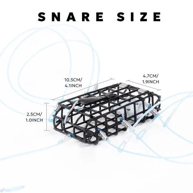 Alt view image 2 of 7 - Crab Snare Traps with 6 Loops, 1 Ounce Galvanized Steel Block, Rectangular Crab Snare for Dungeness, Rock, Blue Crab