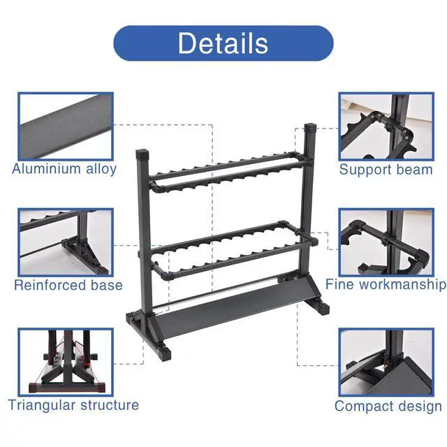 Alt view image 6 of 7 - Fishing Rod Holders,Aluminium Fishing Pole Holders,Portable Fishing Rod Rack,Holds Up to 24 Rods,Fishing Pole Vertical Ground Display Rack