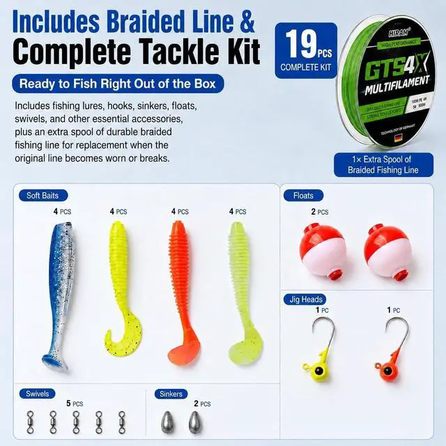 Alt view image 2 of 7 - Catapult Fishing Rod Combo with Spincast Reel & Complete Tackle Kit, Slingshot Casting System, 15-25M Distance for Beginners