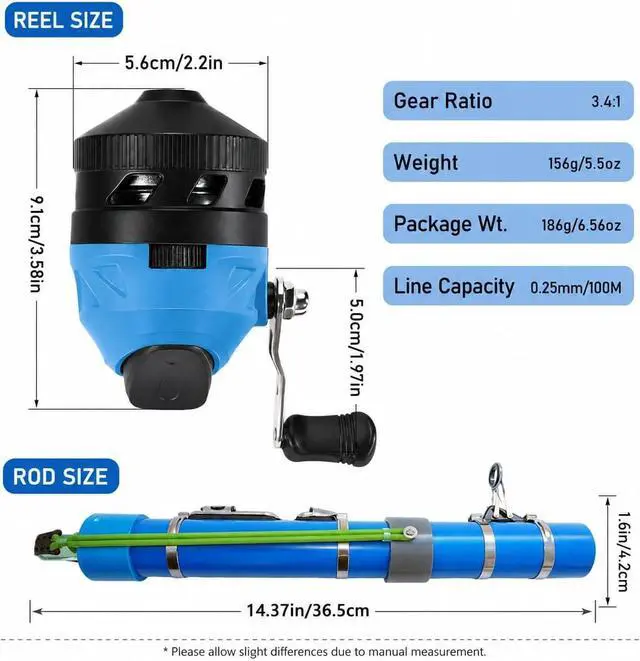 Alt view image 4 of 7 - Catapult Fishing Rod Combo with Spincast Reel & Complete Tackle Kit, Slingshot Casting System, 15-25M Distance for Beginners