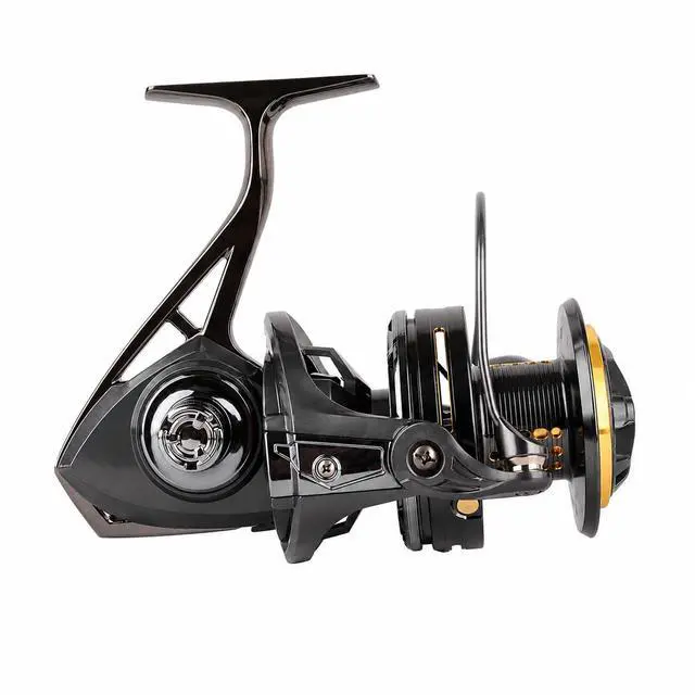 Alt view image 2 of 7 - Saltwater Spinning Reel 14000, 44Lbs Max Drag Surf Fishing Reel with Screw-in Handle, Slow Oscillation System for Bass Catfish Inshore Offshore Saltwater Freshwater