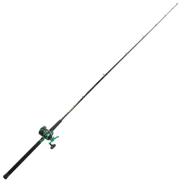 Alt view image 2 of 7 - Catfish Rod and Reel Combo, 2-Piece MH Conventional Reel Fishing Combo, 25 lb Carbon Drag for Large Flathead and Blue Catfish, Saltwater-Ready for Salmon and Steelhead Bottom Fishing