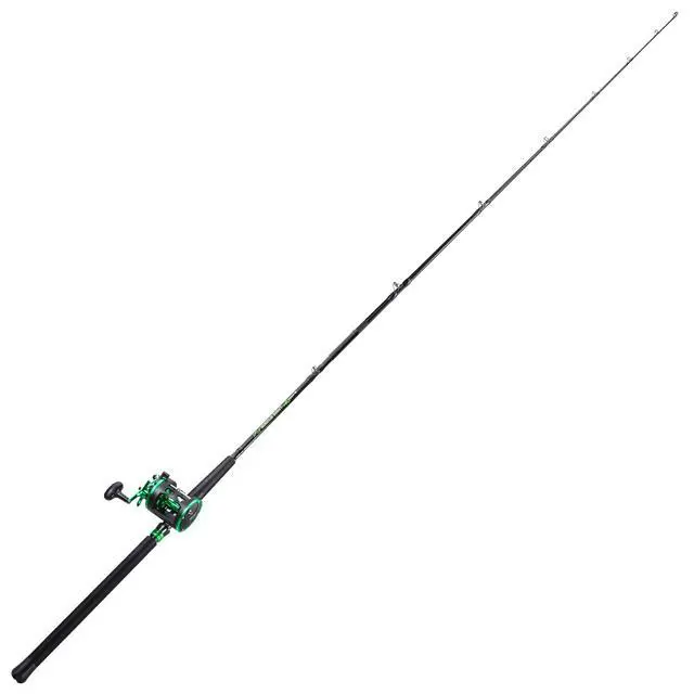 Alt view image 2 of 7 - Catfish Rod and Reel Combo, 2-Piece MH Conventional Reel Fishing Combo, 25 lb Carbon Drag for Large Flathead and Blue Catfish, Saltwater-Ready for Salmon and Steelhead Bottom Fishing