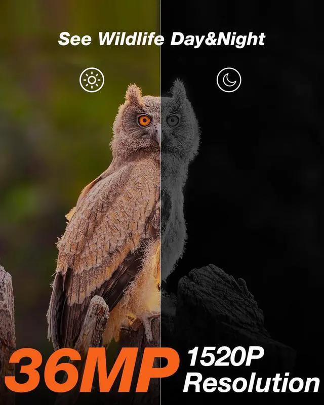 Alt view image 4 of 7 - Solar Trail Camera with Night Vision Motion Activated 4K 30fps 48MP, Game Camera, No WiFi, High Capacity Lithium Battery Deer Camera IP66 Waterproof, Wildlife Monitoring Outdoor Security