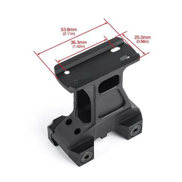 Alt view image 2 of 7 - 2.91" Centerline Red Dot Riser Mount, Tactical Picatinny Rail Riser Scope Mount for T1 T2 Optic Sight, Fit for 20mm Picatinny Rail