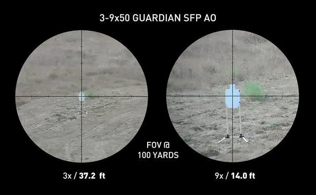 Alt view image 3 of 7 - Guardian 3-9x50 AO Rifle Scope with Parallax Adjustment | Black