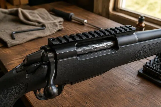 Alt view image 5 of 6 - DNZ Freedom Reaper Picatinny Rail for Tikka T3 and T3X Black Finish Precision Machined Lightweight Rail PR050