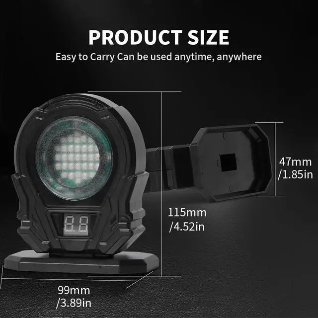 Alt view image 4 of 6 - Dry Fire Training Kit Eletronic Target with Laser Cartridge for Shooting Practice Portable Reactive Counting Mark Real-time Feedback