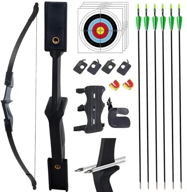 Main image of Recurve Bow and Arrow Set for Adults & Youth 20 30 40lb, Takedown Archery Kit for Beginners Right & Left Handed Outdoor Target Practice & Training