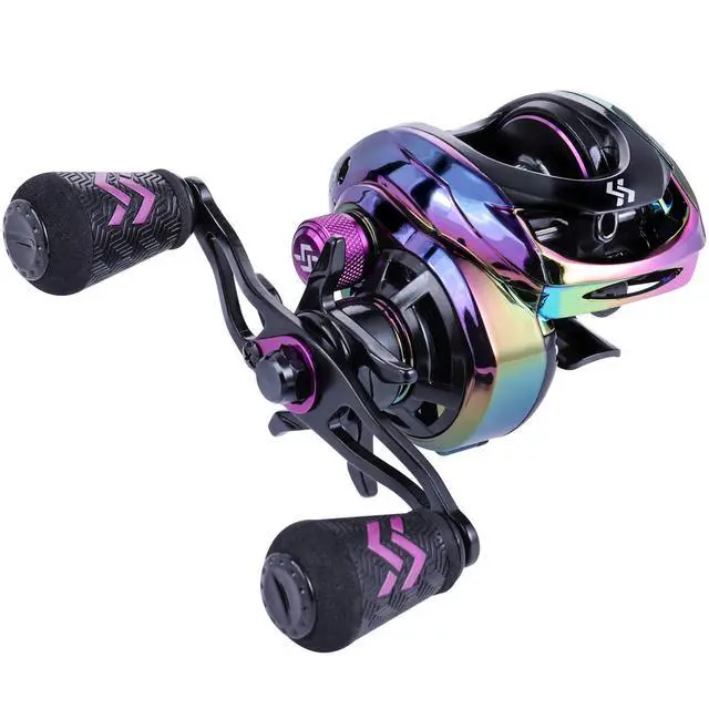 Alt view image 2 of 7 - Baitcasting Reels - Colorful Fishing Reel, 8.0:1/7.3:1 Gear Ratios, 9+1 BB, Magnetic Braking System
