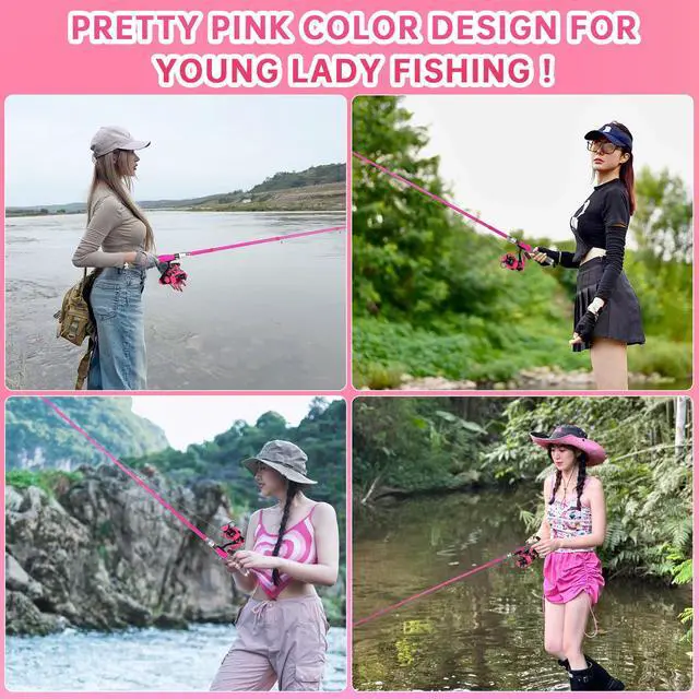 Alt view image 5 of 6 - Carbon Fiber Fishing Rod and Reel Combos, Portable Telescopic Fishing Pole with Spinning Reel, Travel Bag for Saltwater Freshwater