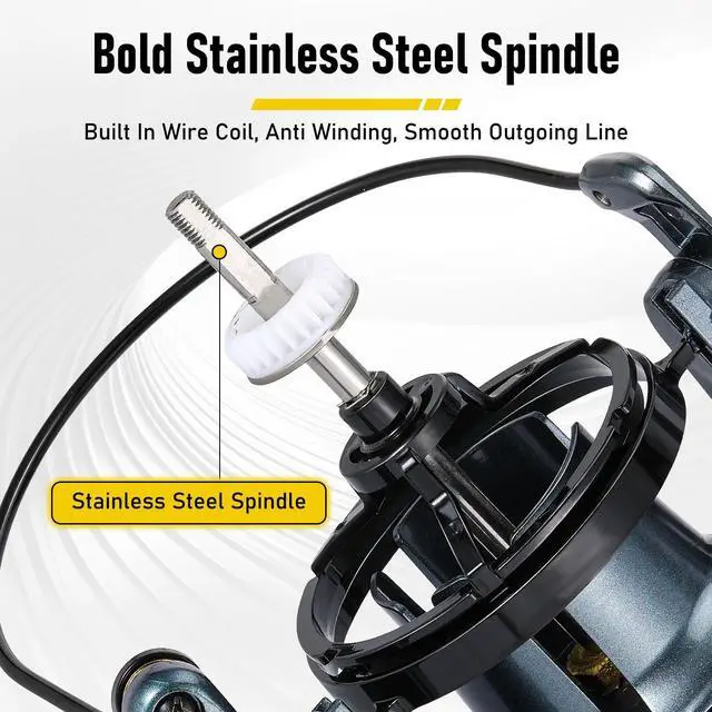 Alt view image 5 of 7 - Surf Fishing Reel Ultra Smooth Powerful Spinning Reels,8000/14000 Fishing Reel for for Saltwater Freshwater Surf Fishing