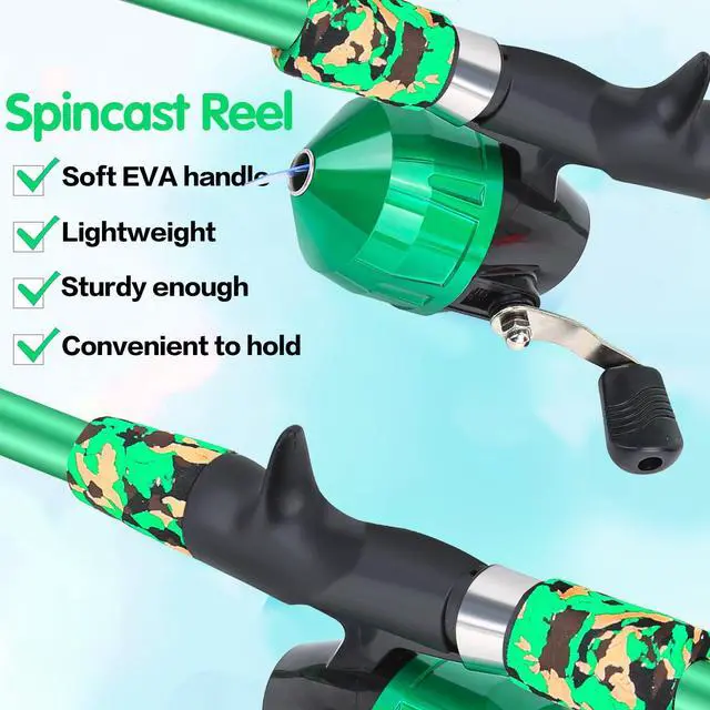 Alt view image 4 of 7 - Collapsible Telescopic Fishing Rod and Reel Combo Push Button Small Fishing Pole Kit Beginner Youth Boys Fishing Starter Set Tackle