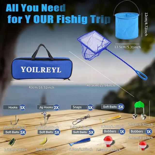 Alt view image 5 of 7 - Collapsible Telescopic Fishing Rod and Reel Combo Push Button Small Fishing Pole Kit Beginner Youth Boys Fishing Starter Set Tackle