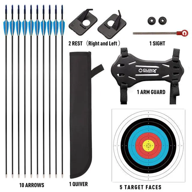 Alt view image 2 of 6 - Bow and Arrow Set for Kids, Archery Beginner Gift with 10 Arrows | with 10 Arrows, 5 Target Face, Ideal for Kids, Youths, Teens, Perfect for Left & Right Handers