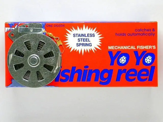 Main image of 12 Mechanical Fisher's Yo Yo Fishing Reels (Flat Trigger Model)