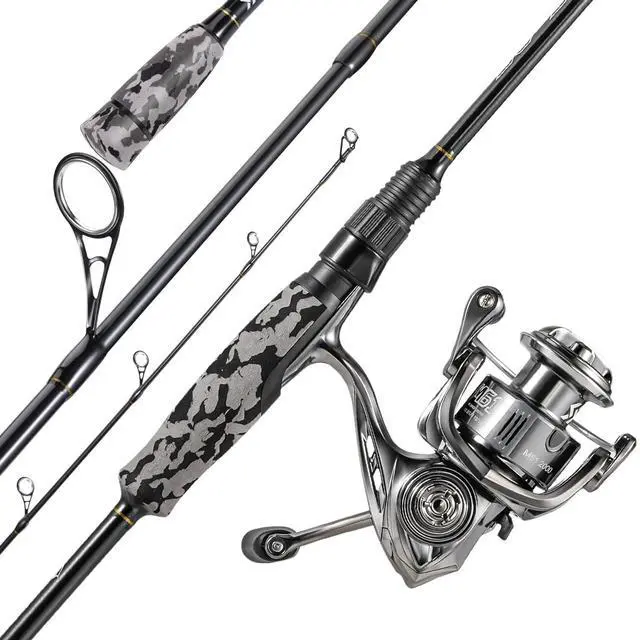 Main image of Fishing Rod and Reel Combo, Stainless Steel Guides Fishing Pole with Spinning Reel Combo for Bass Fishing