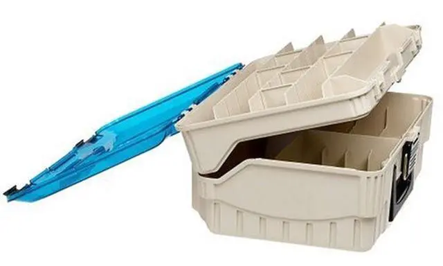 Alt view image 2 of 2 - Two Level Magnum 3500 Tackle Box, Beige, 1-(Pack),Sandstone/Blue