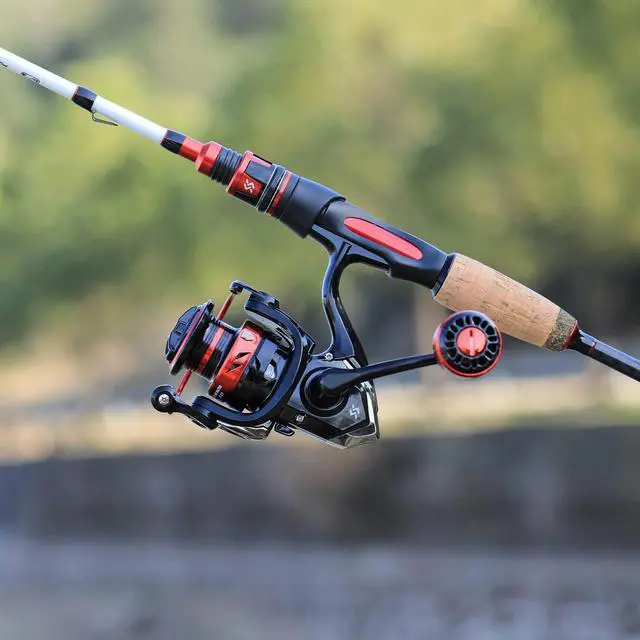Alt view image 7 of 7 - Spinning Combo, Medium Heavy Fishing Pole and 2000 Spinning Reel Set, Fishing Rod and Reel Commbo for Bass Fishing Tackle